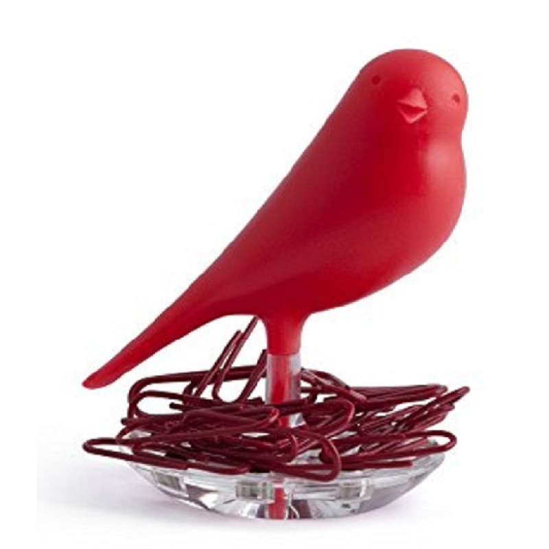 HighPoint Qualy Paperclips Nest Sparrow QL10069RD - Red