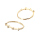 Cocoa Jewelry Cincin Wave Cluff Gold Color