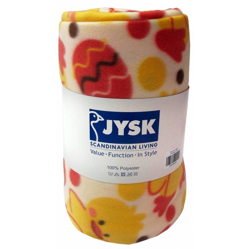 JYSK Throw Printed Fleece 190X127Cm Chick