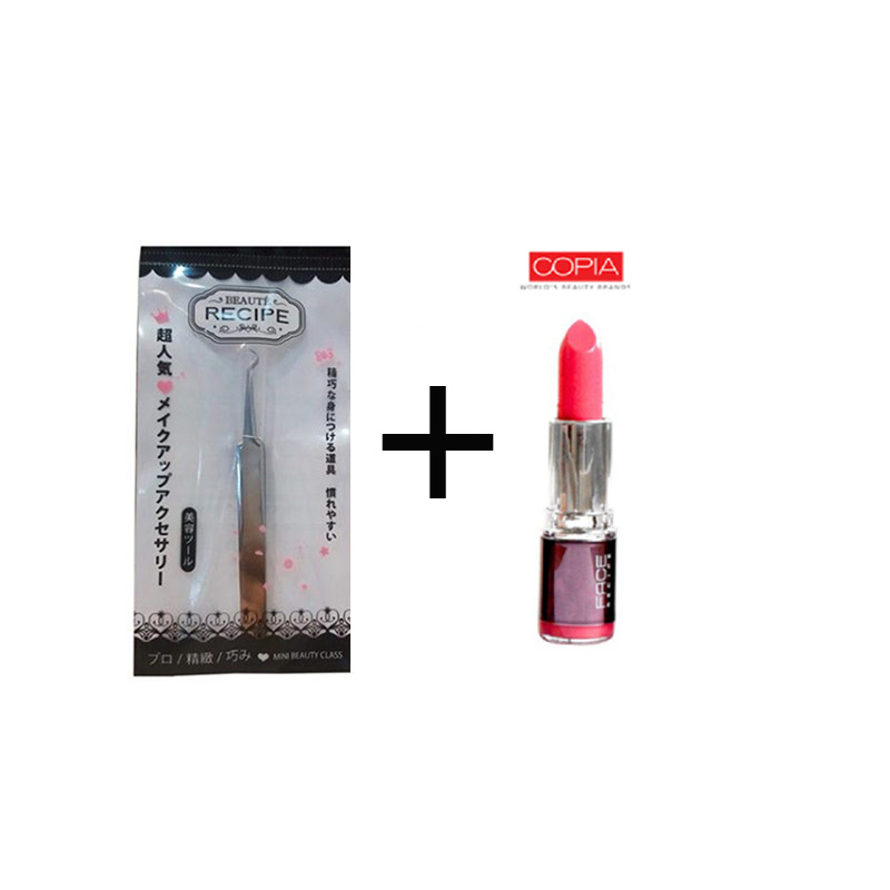 Beaute Recipe Acne Clip 1663-1 + Be Matte Lipstick Hotpink