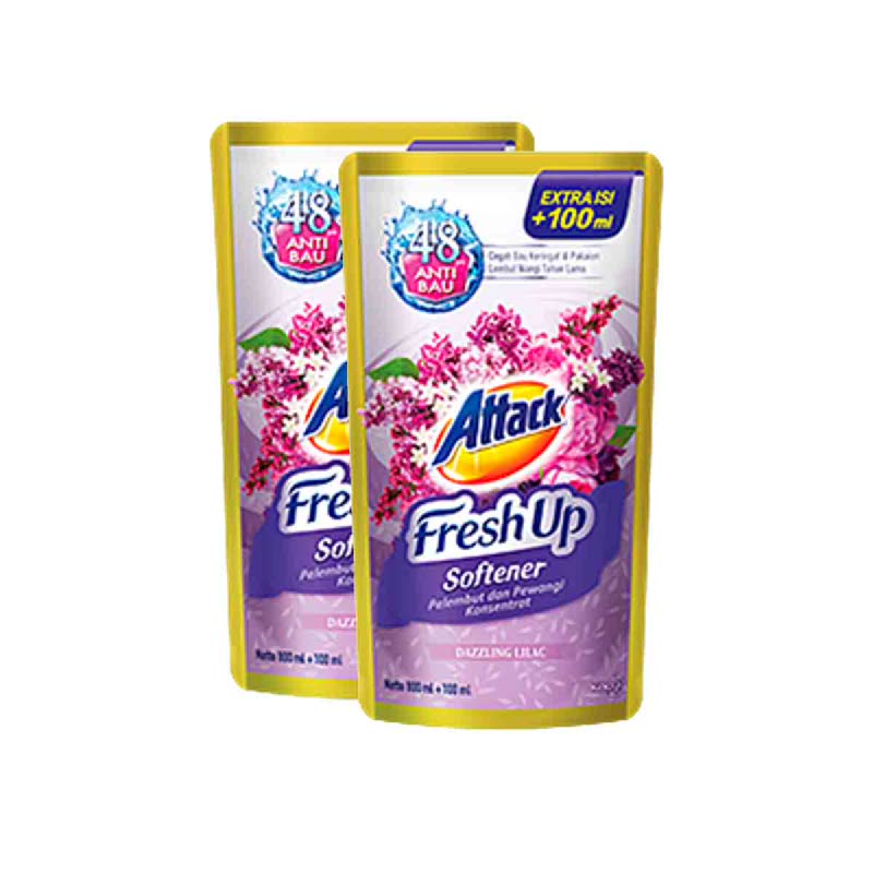Attack Fresh Up Soft Dazzling Lilac 800 Ml (Get 2)