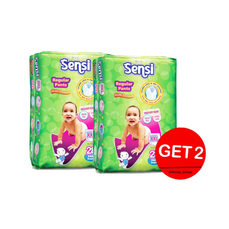 Sensi Dry Diaper Pants Size XXL 28S (Get 2)