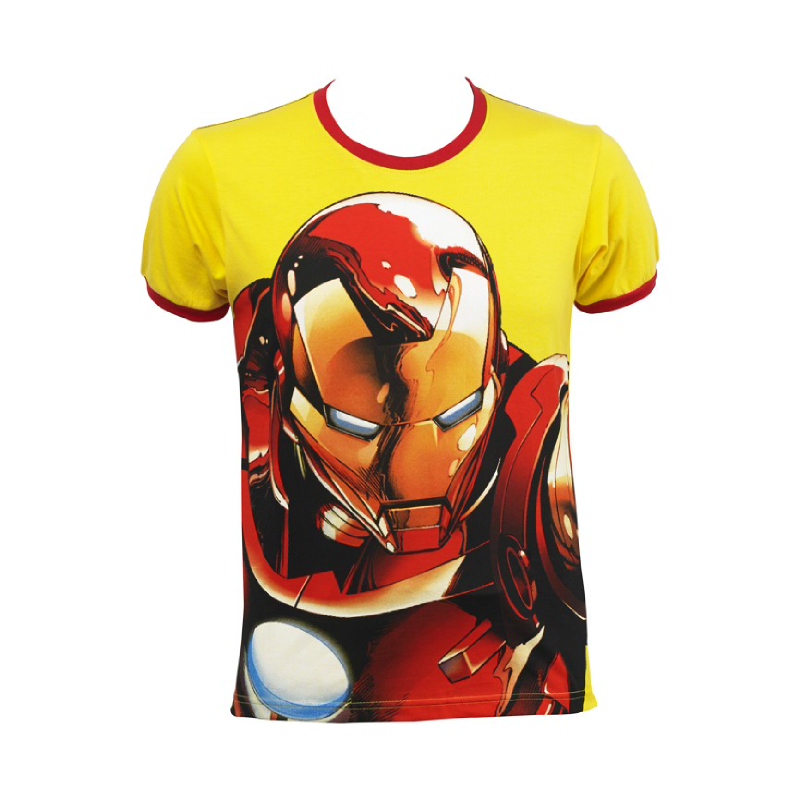 H&R Iron Man T-shirt Short Sleeve Yellow size L