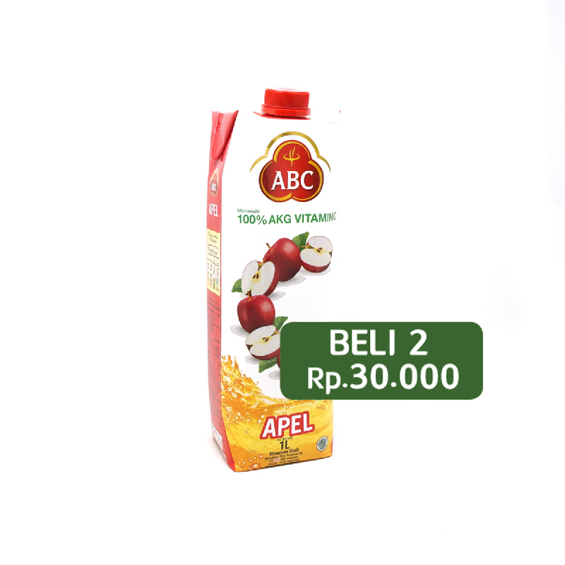Abc Apple Juice 1L (Beli 2 Rp.30.000)