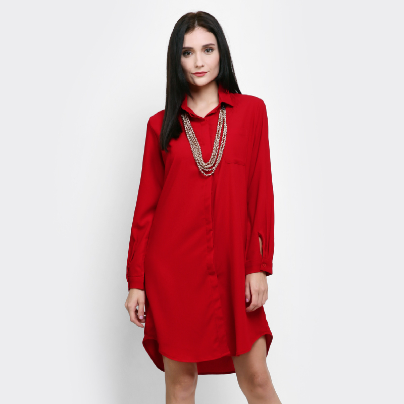Dress Batik Crpe Merah