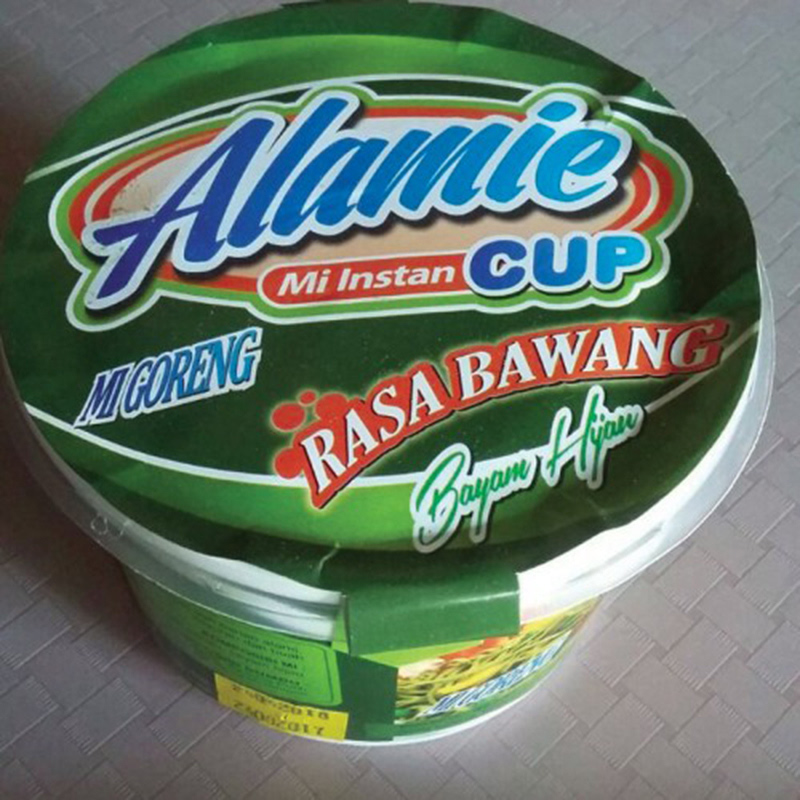 Alamie - Mie Instant Cup  Goreng Bawang Bayam Hijau (5 Pack)
