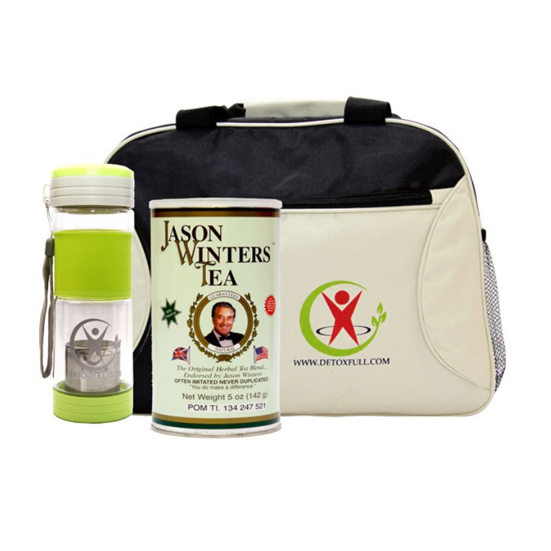 Paket Detoxfull Jason Winters Herbal Tea 5 oz , Sporty Tea Bottle & Sporty bag