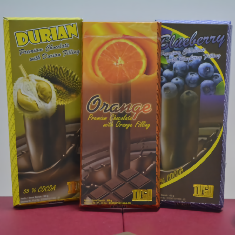 Chocolate Tugu paket 60gr  (Isi 3 pcs Orange, Blueberry,Durian)