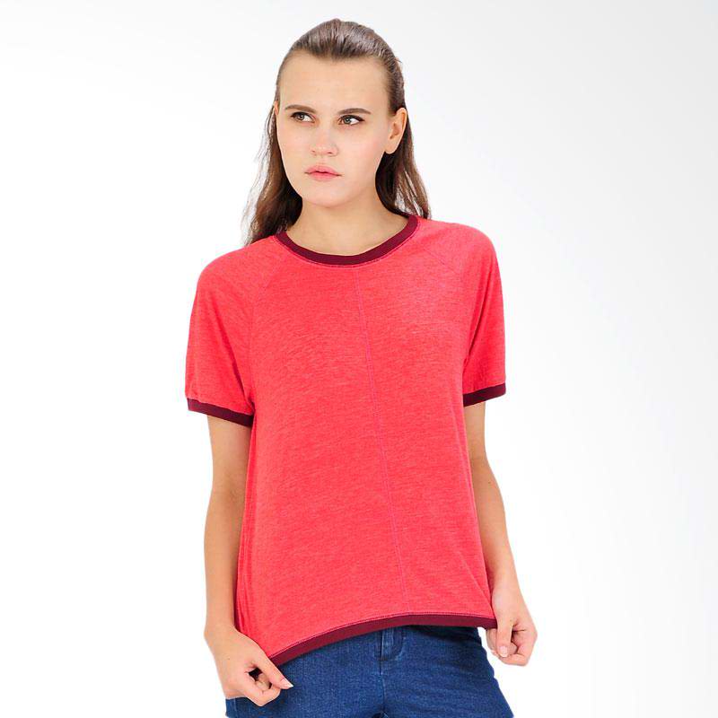Certainy Women's T-Shirt Atasan Wanita - Red