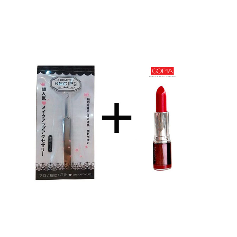 Beaute Recipe Acne Clip 1663-1 + Be Matte Lipstick Red