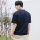 [BJ2651]Triple Coloration Bunddo Short Sleeve T-shirt - Navy