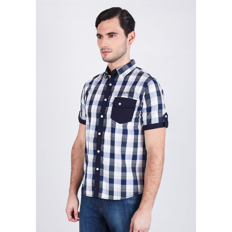Slim Fit Casual Active Blue&White