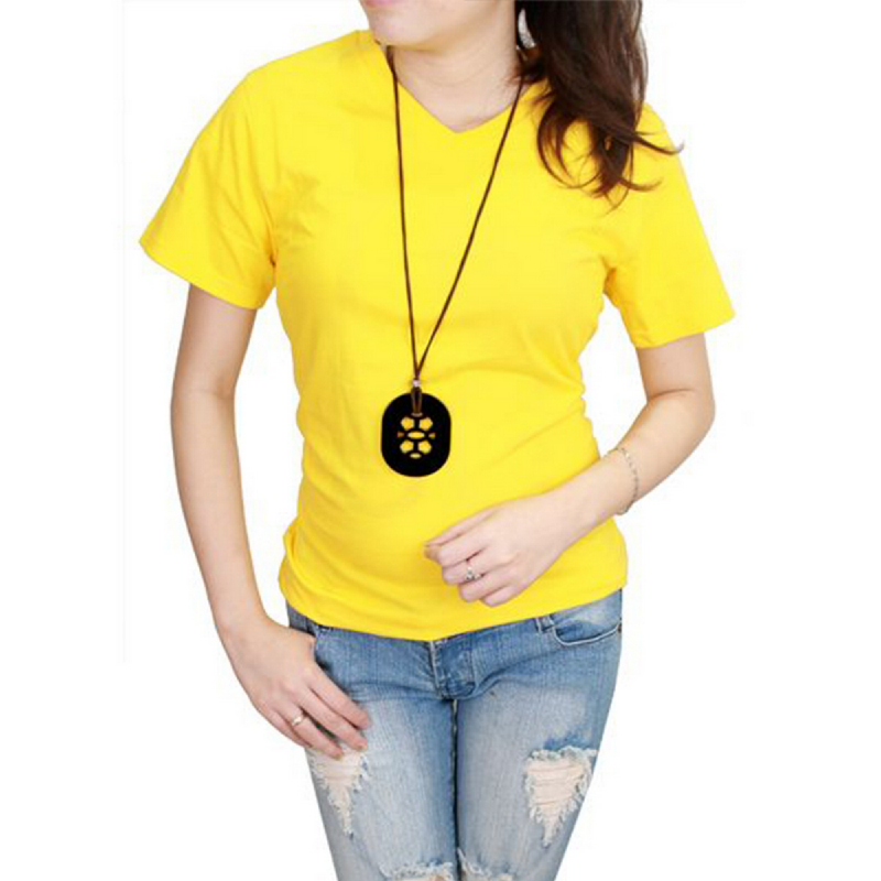 Gudang Fashion Kaos  Polos Pendek Wanita Vneck Kuning  