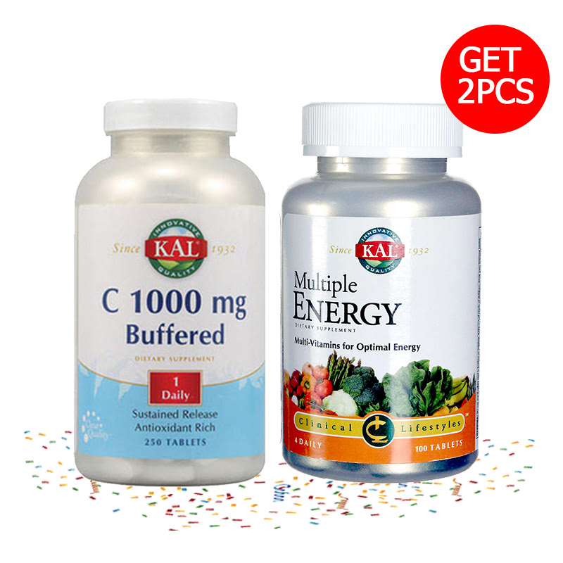 1000 Buffered - 250 Tablets + Multiple Energy - 100 Tablets