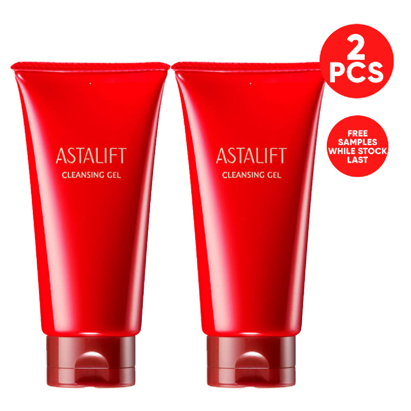 Astalift Red Series Cleansing Gel 100gr 2pcs FREE Pouch + Samples (Random) 2pcs