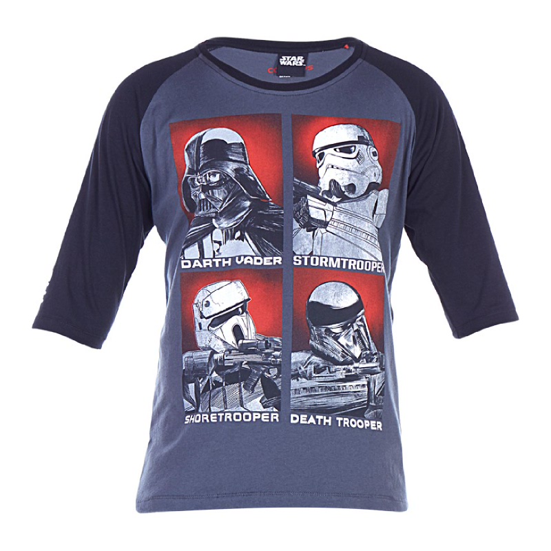 Star Wars Rogue One All Trooper T-Shirt Raglan Grey