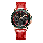 Alexandre Christie AC 9205 BFLRNBA Ladies Black Dial Red Leather Strap