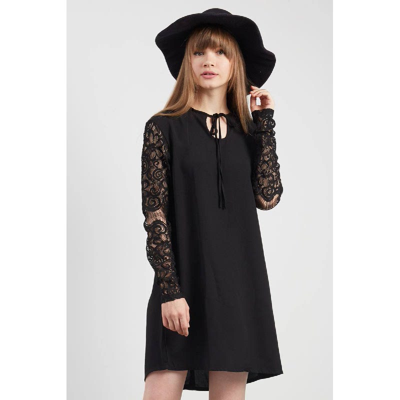 Ririna Lace Dress Black